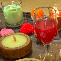 Amber Glass Candle